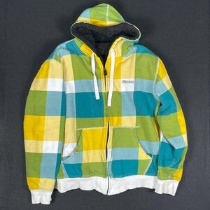 Vintage Billabong Full Zip Sherpa Hoodie Y2K Skate Surf Grunge XL